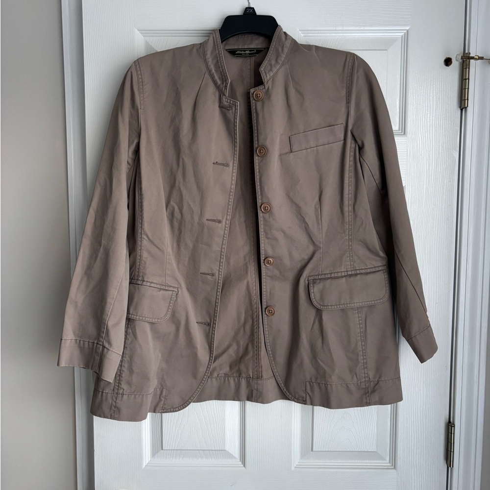 Eddie Bauer Taupe Button-Up Jacket
